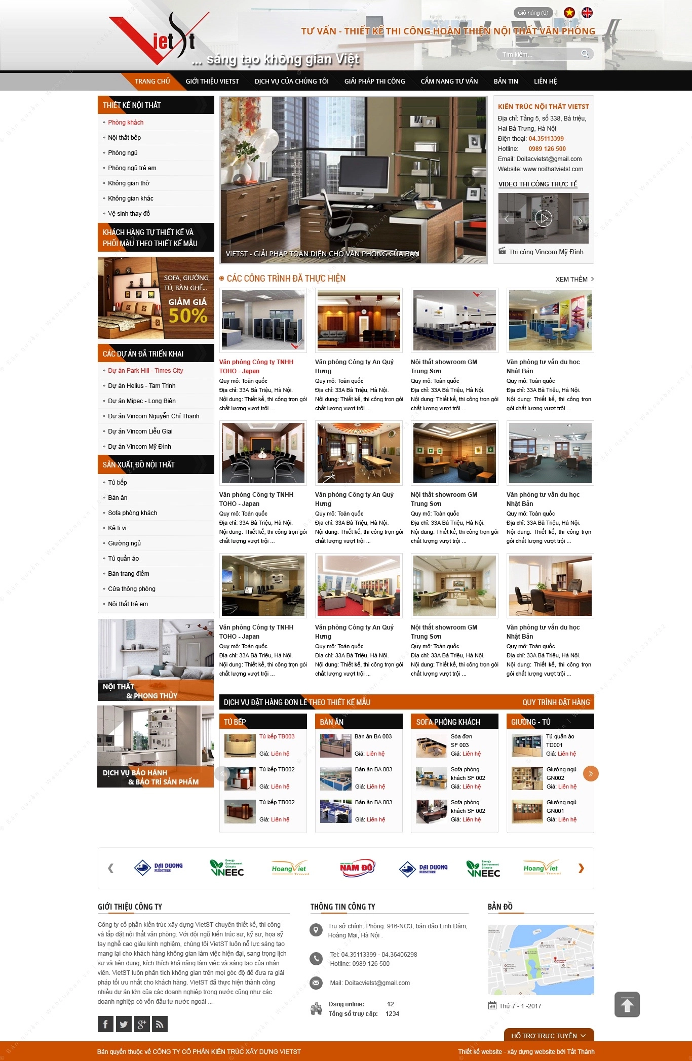 Trang chủ website 