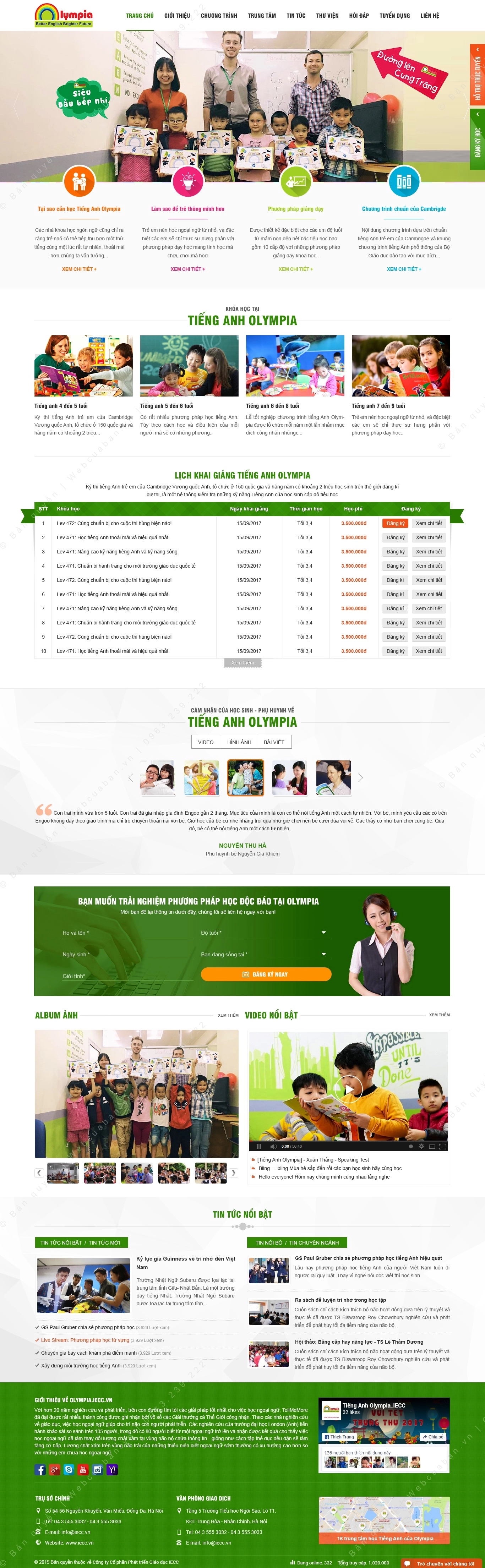 Trang chủ website