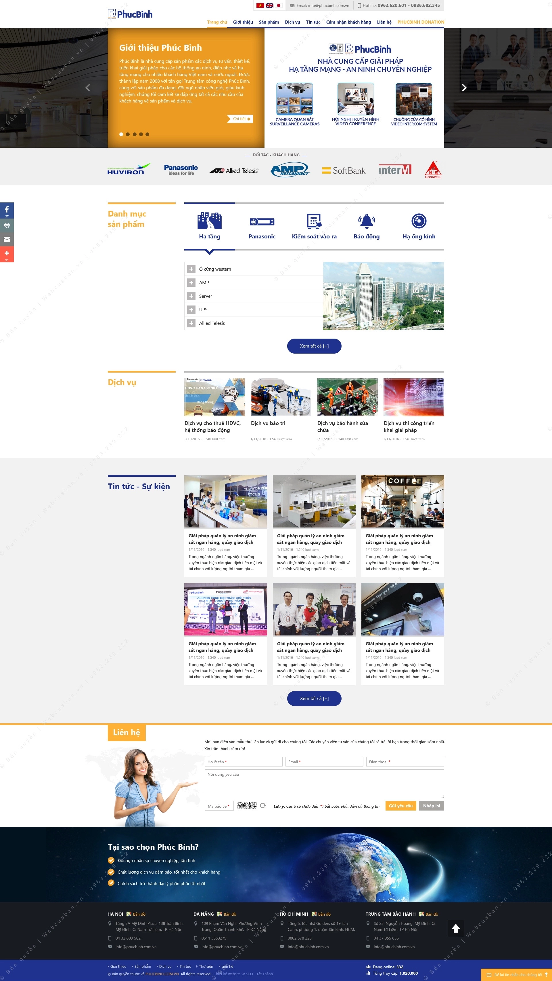 Trang chủ website