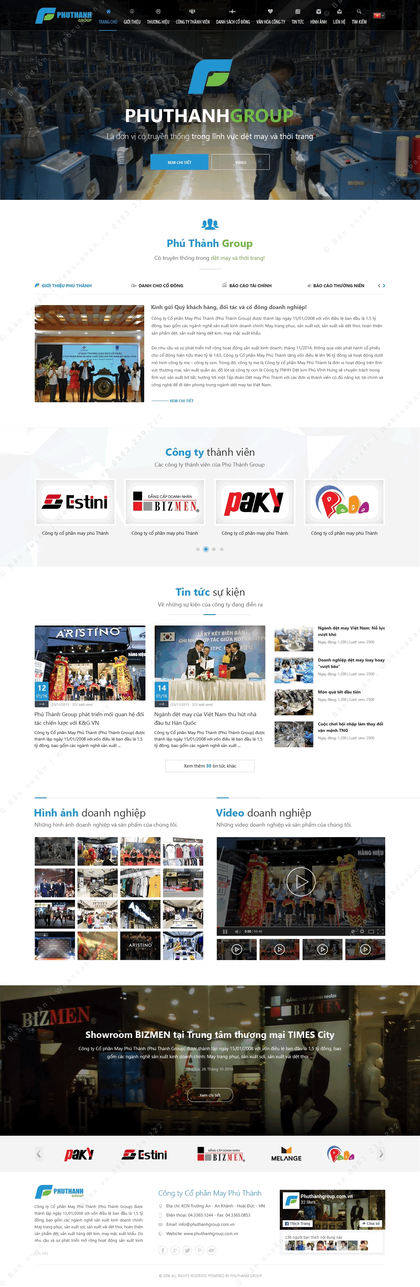 Trang chủ website