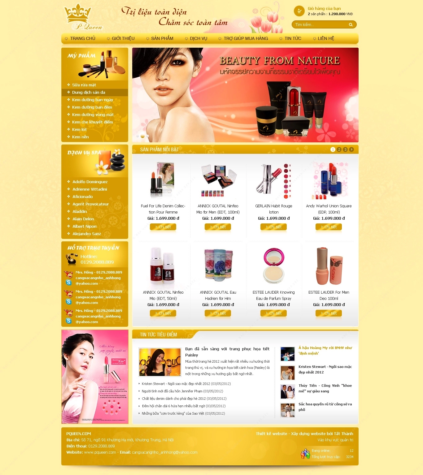 Trang chủ website