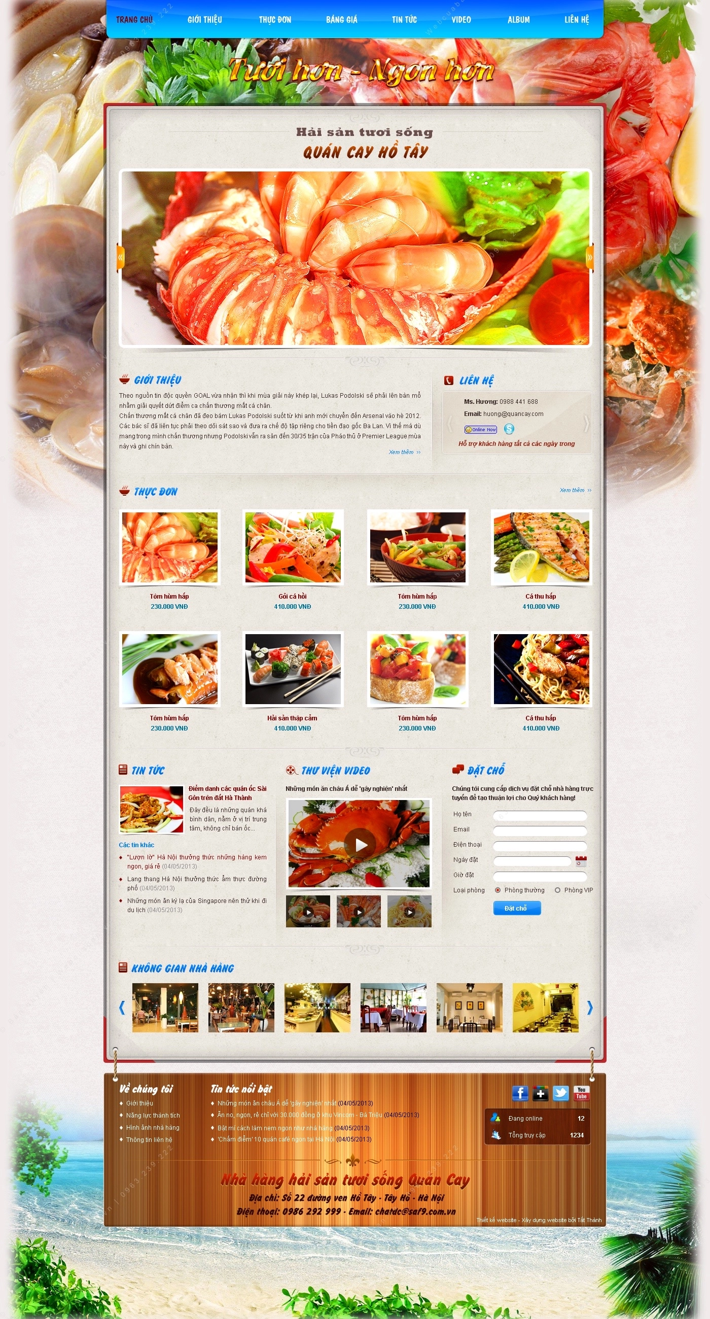 Trang chủ website