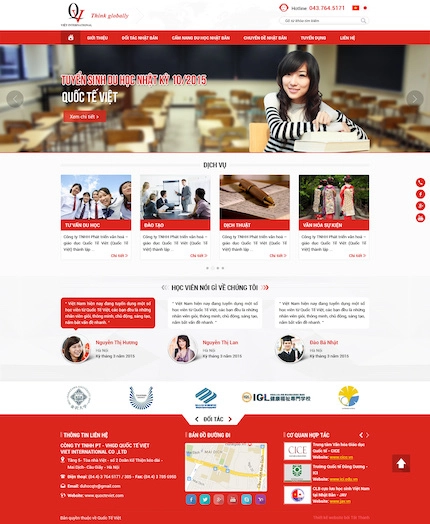 Mẫu web Du học 19