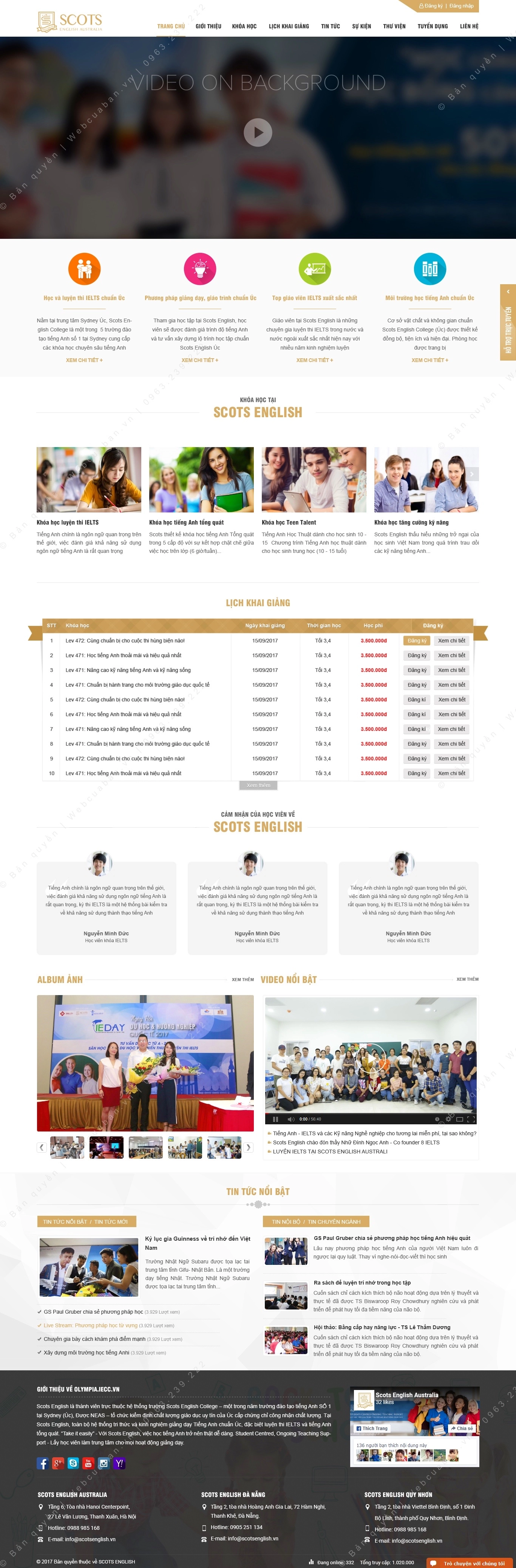 Trang chủ website