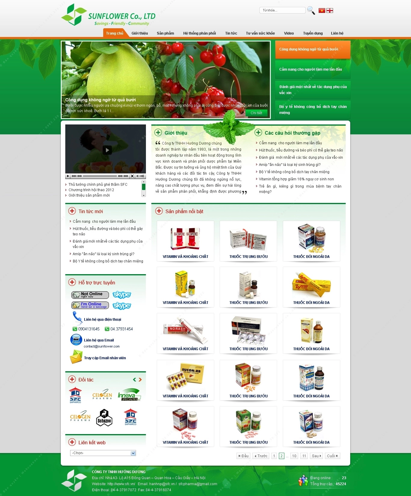 Trang chủ website