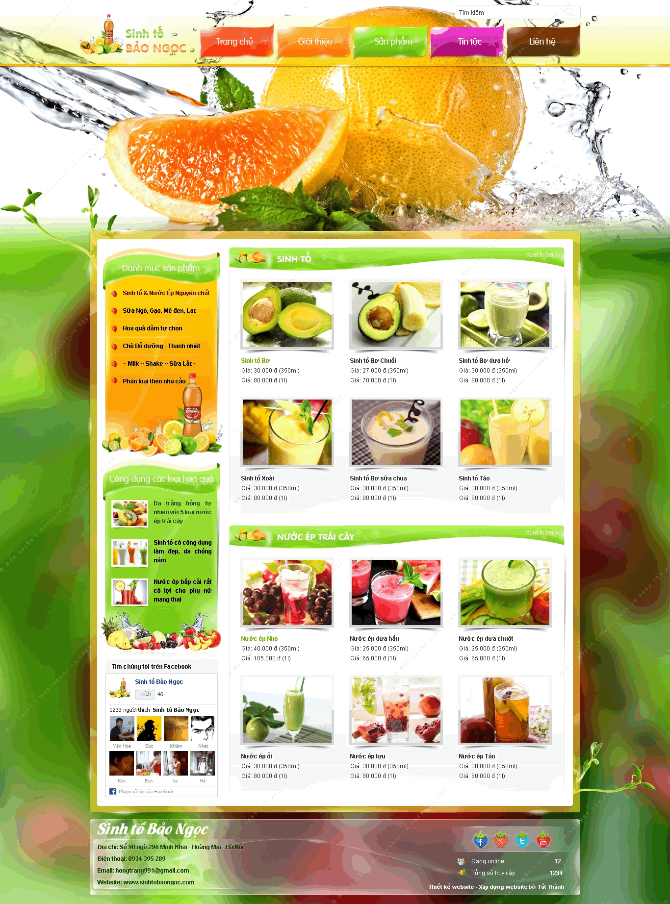 Trang chủ website