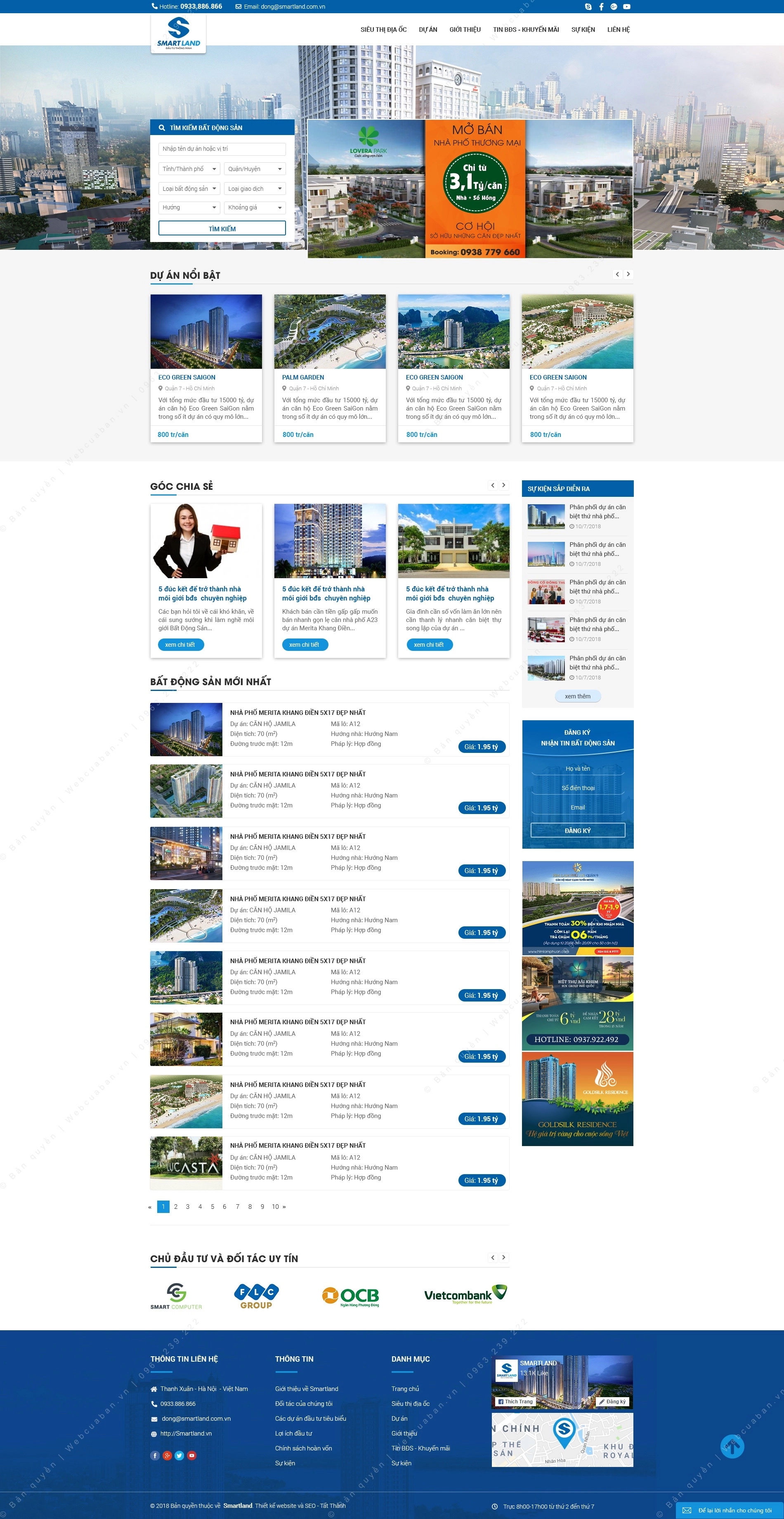 Trang chủ website