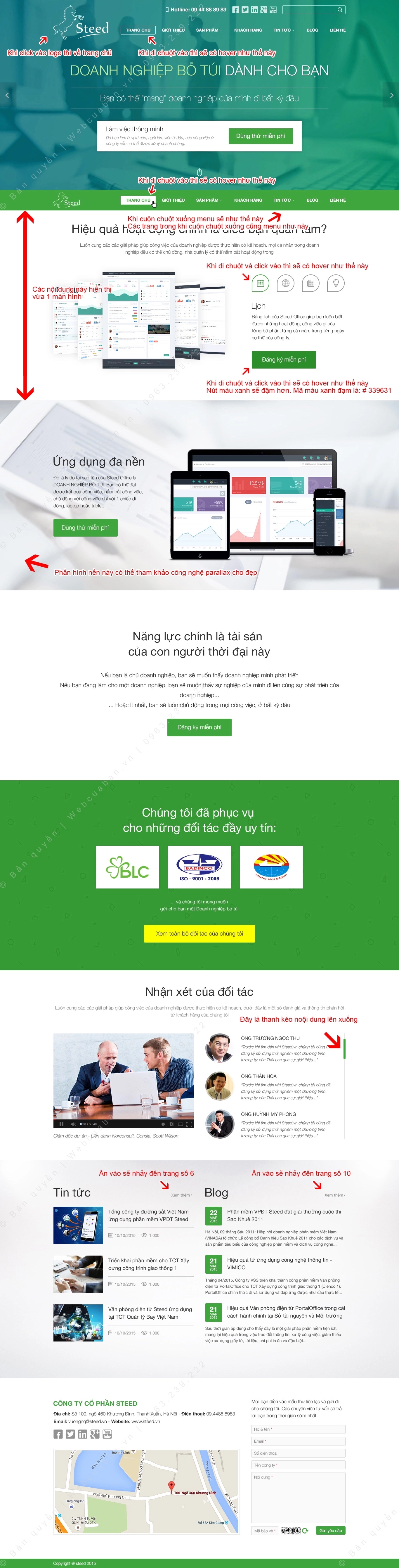 Trang chủ website