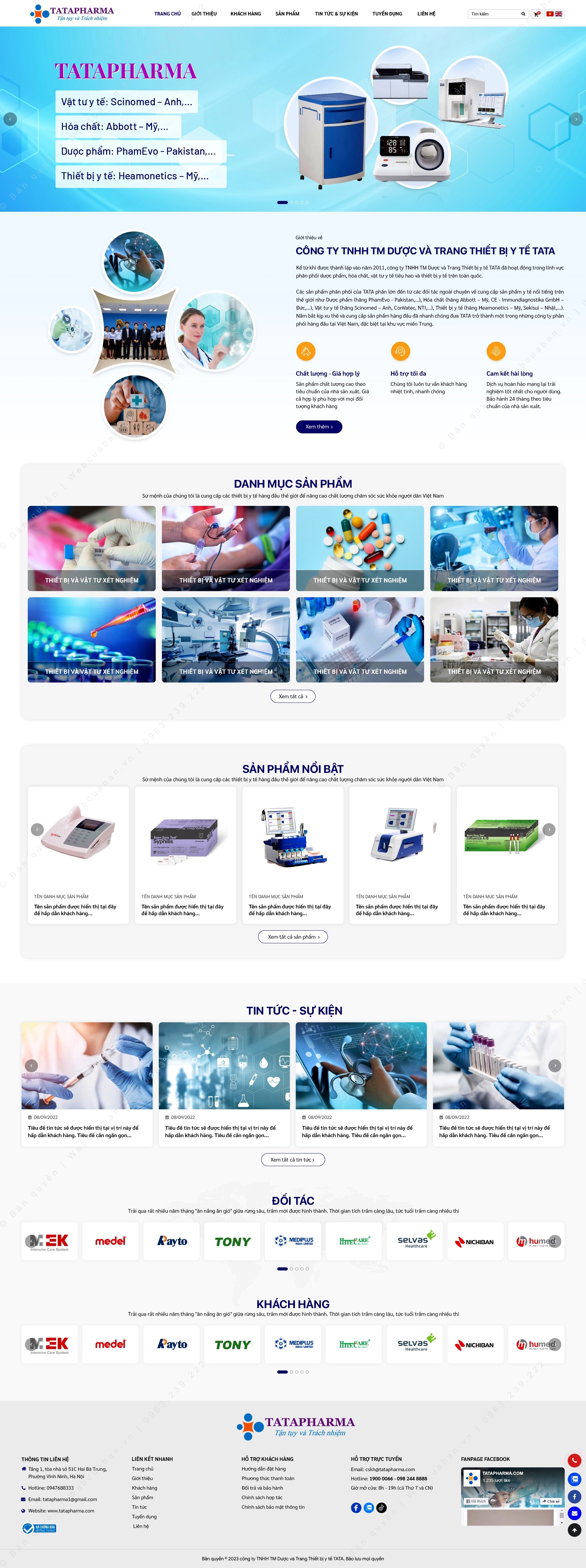 Trang chủ website