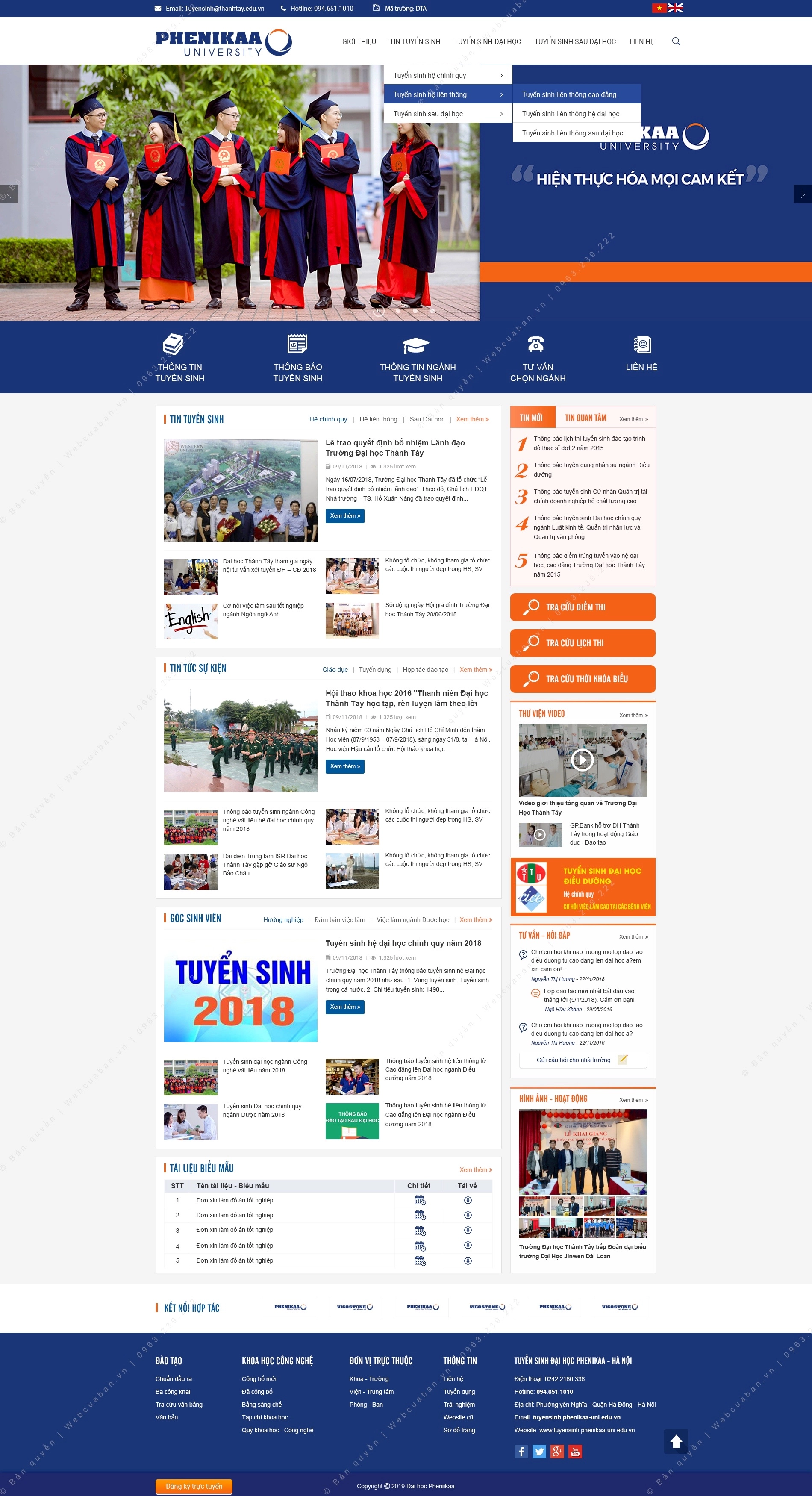 Trang chủ website