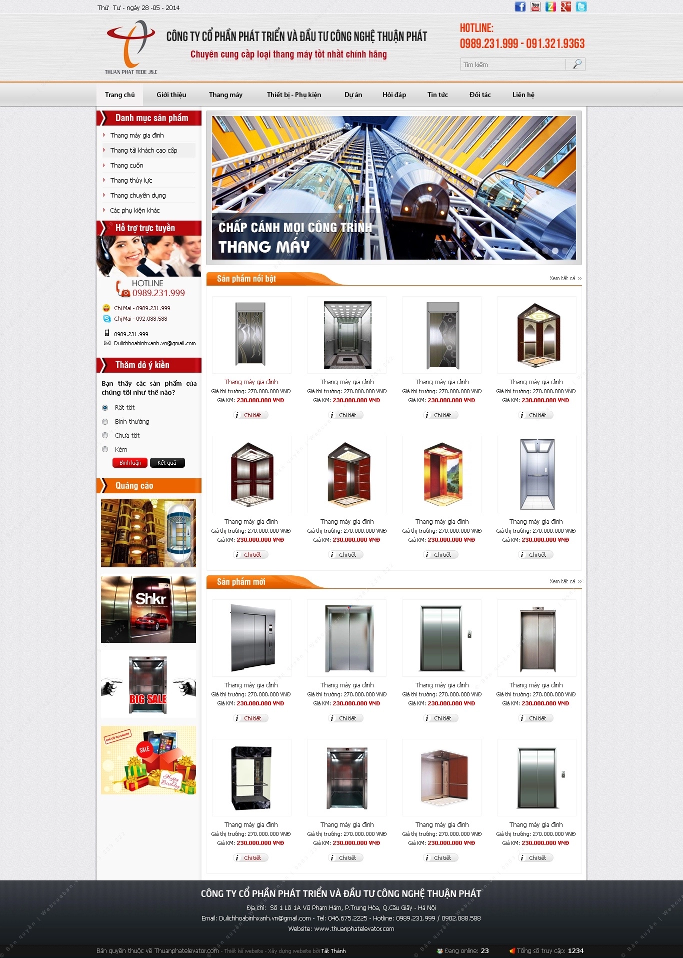 Trang chủ website