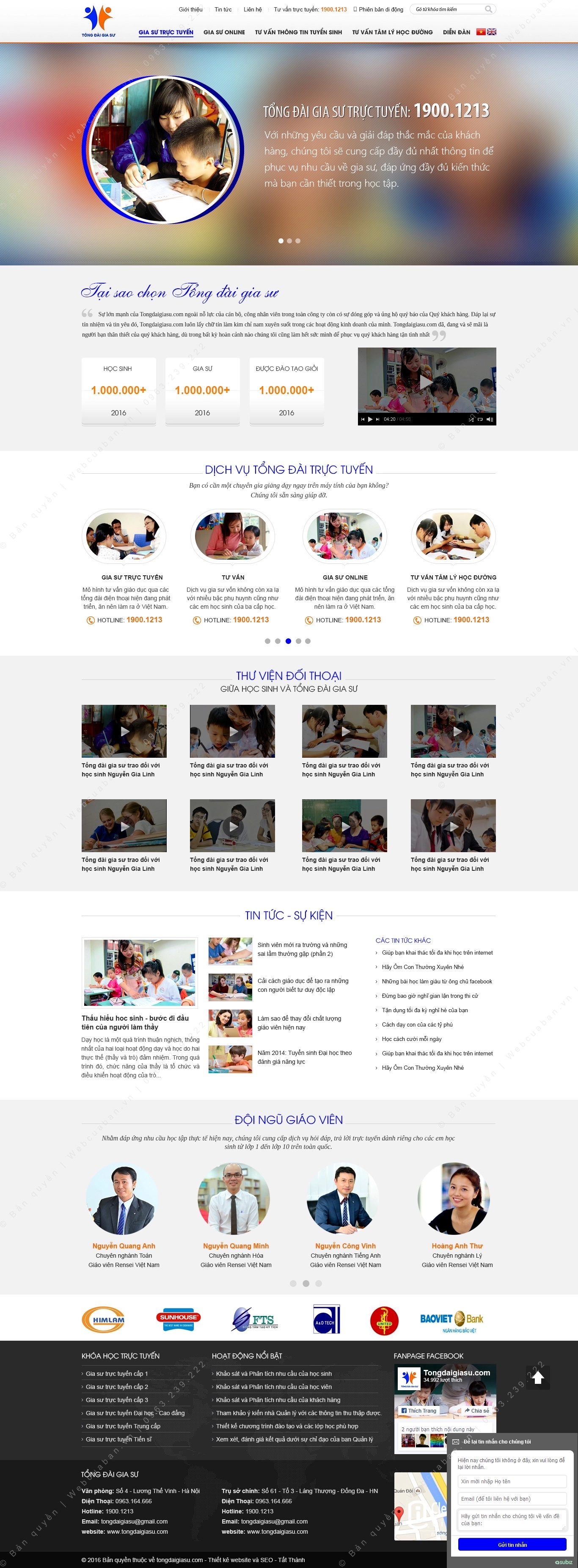 Trang chủ website