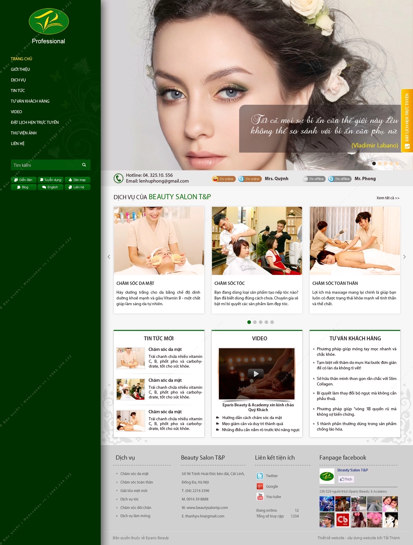 Trang chủ website