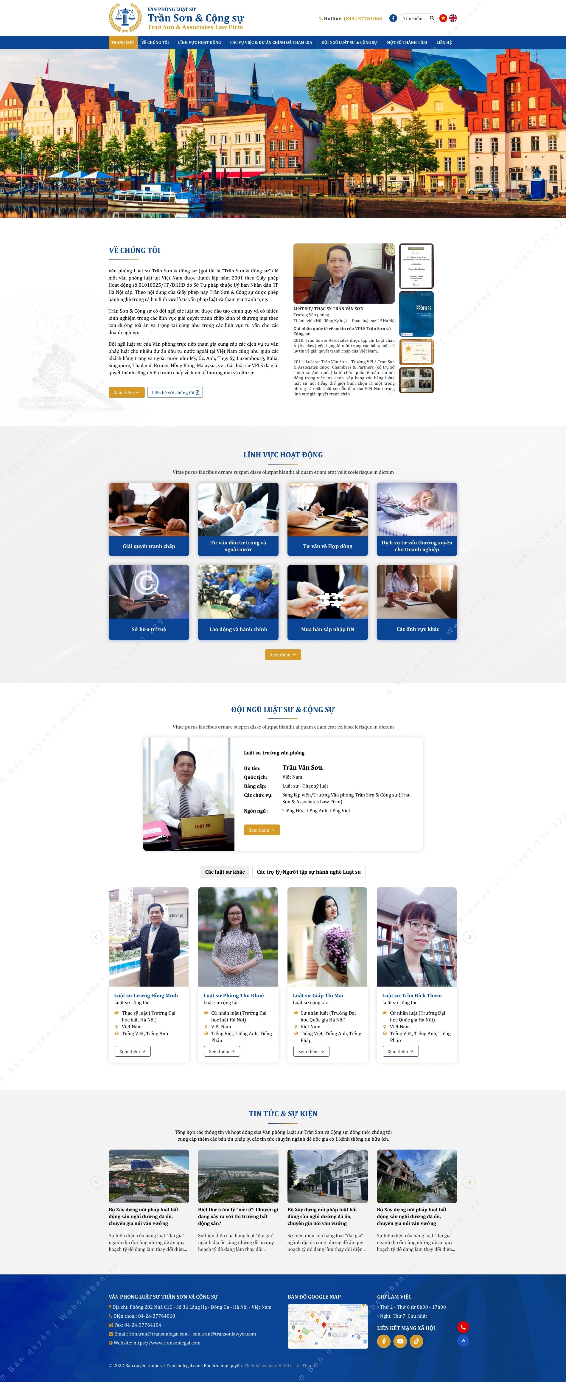 Trang chủ website