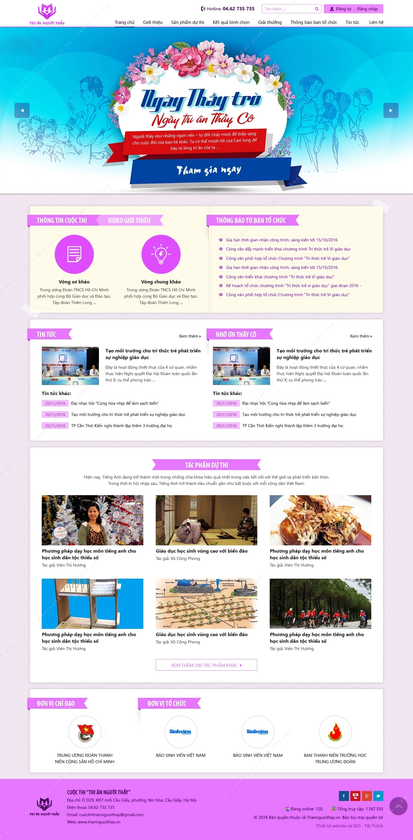 Trang chủ website