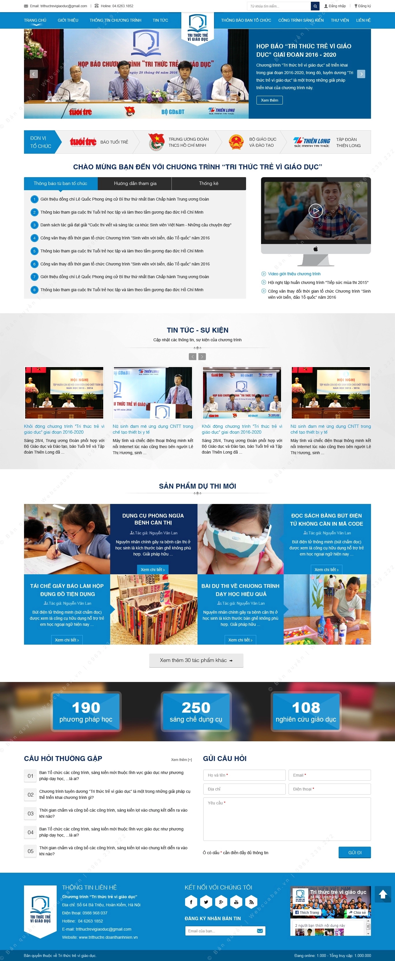 Trang chủ website