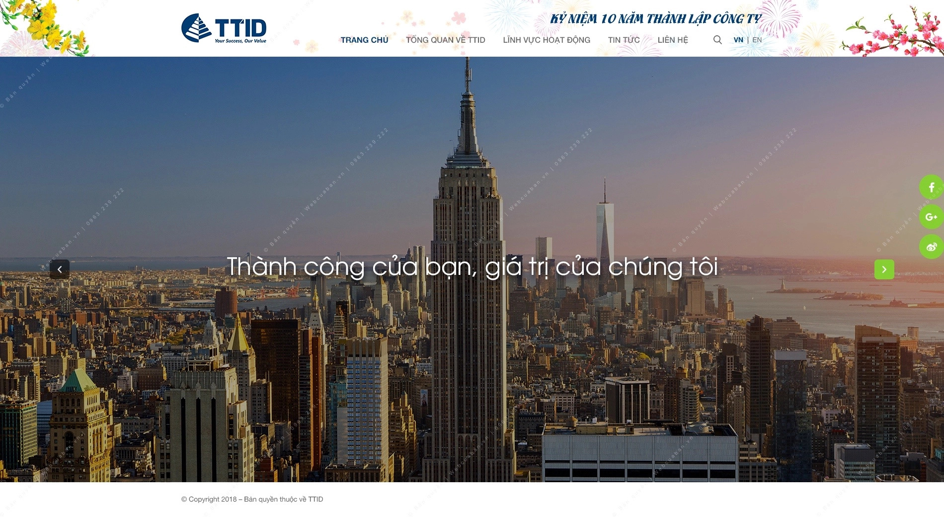 Trang chủ website