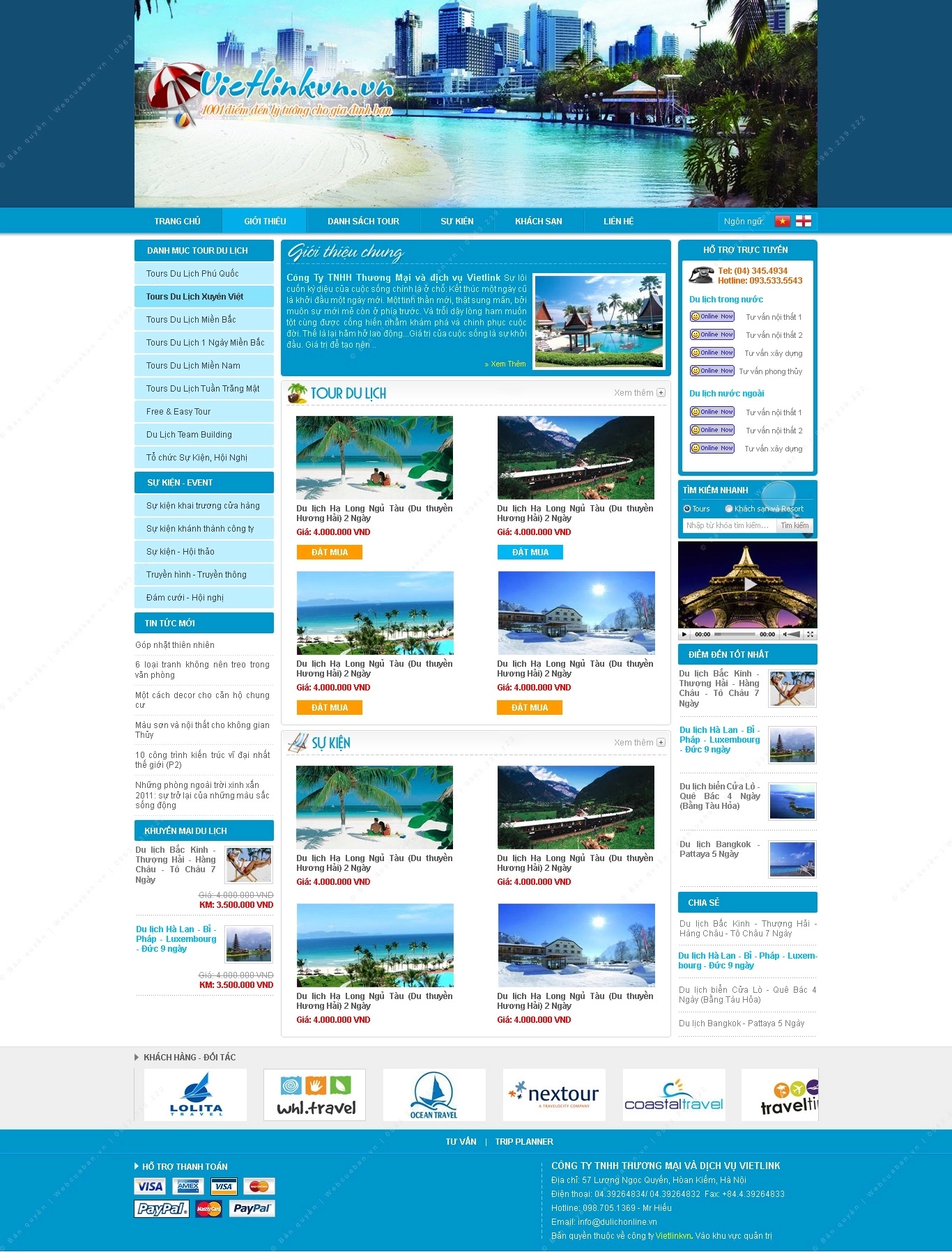 Trang chủ website