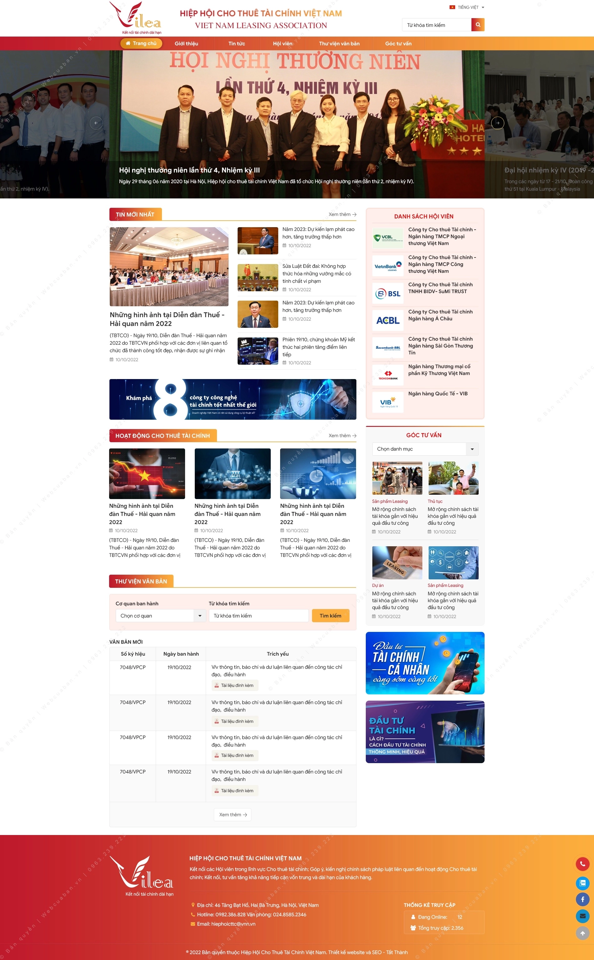 Trang chủ website