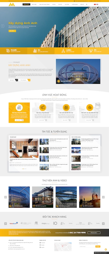 Mẫu web công ty Xây dựng 1