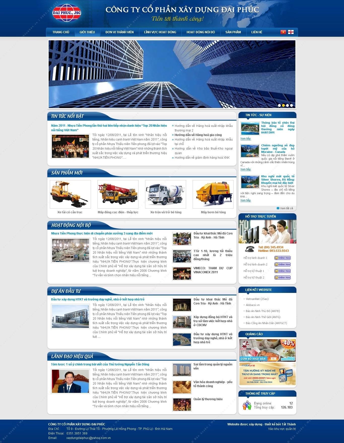 Trang chủ website