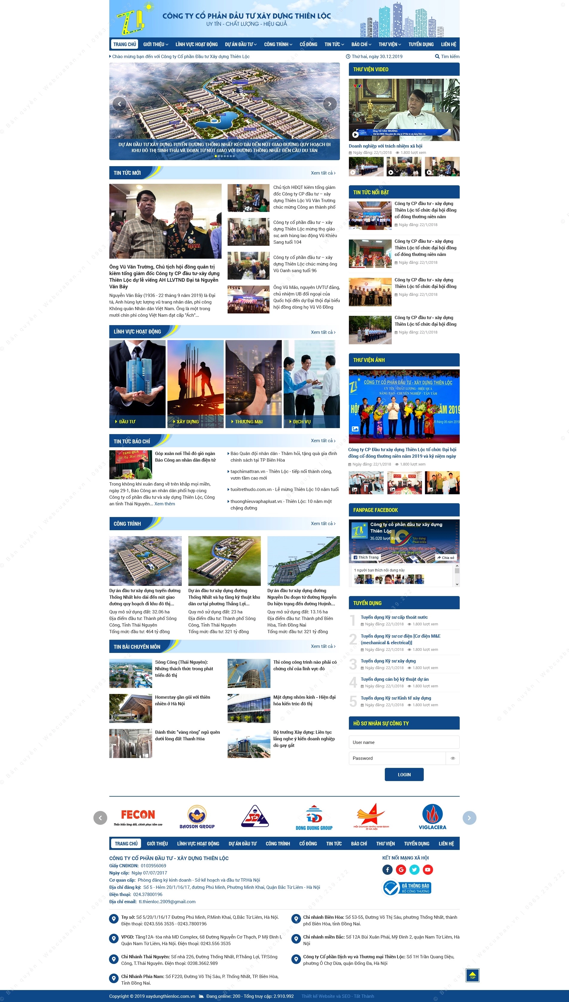 Trang chủ website